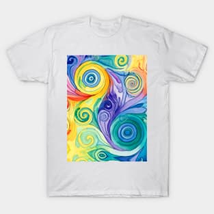 Retro Swirls and Cosmic Twirls: Tie Dye Design with a Nostalgic Twist No. 3 T-Shirt